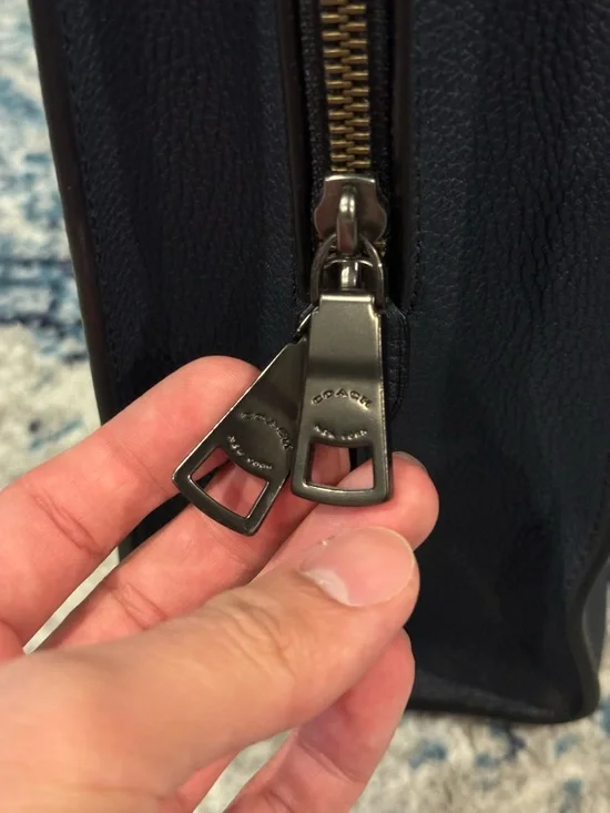 Coach Blue Leather Charlie Briefcase Bag - Picture 5 of 16